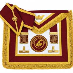 Order of Athelstan Provincial Apron Badge on Apron with Collar