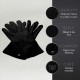 Black Cotton Knights Gloves