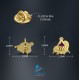 Gilt Metal and Enamel Cornucopia Horn of Plenty Lapel Pin