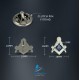 Square & Compass with the All-Seeing Eye Pin Badge