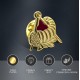 Gilt Metal and Enamel Cornucopia Horn of Plenty Lapel Pin