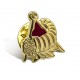 Gilt Metal and Enamel Cornucopia Horn of Plenty Lapel Pin