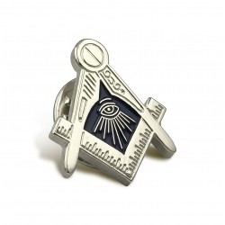 Square & Compass with the All-Seeing Eye Pin Badge