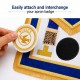 Masonic Apron Badge Velcro Attachment Pad – Easy Interchange Fastener, 105mm