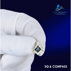 Square & Compass with the All-Seeing Eye Pin Badge