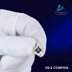 Square & Compass with the All-Seeing Eye Pin Badge