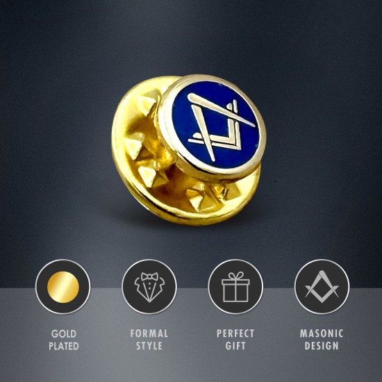 Discreet Craft Sq & Compass Lapel Pin