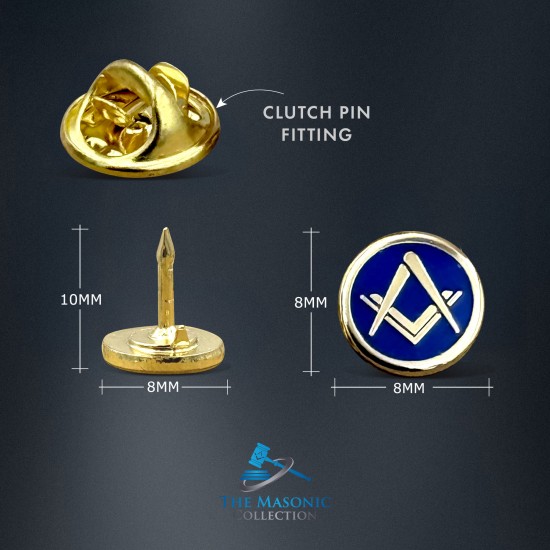 Discreet Craft Sq & Compass Lapel Pin