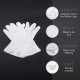 Plain White Cotton Gloves For Men - Very Soft and Lightweight With Washable and Reusable Material