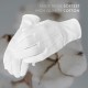 Plain White Cotton Gloves For Men - Very Soft and Lightweight With Washable and Reusable Material