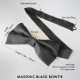 Black 100% Silk Woven Masonic Bow Tie