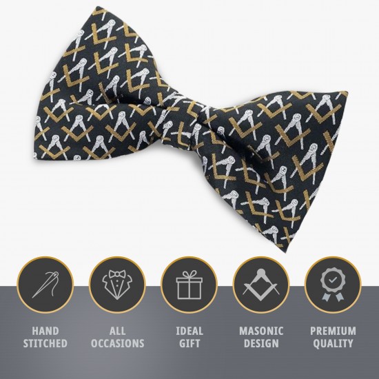 Masonic 100% Silk Woven Bowtie