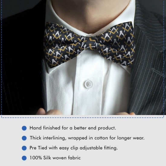 Masonic 100% Silk Woven Bowtie