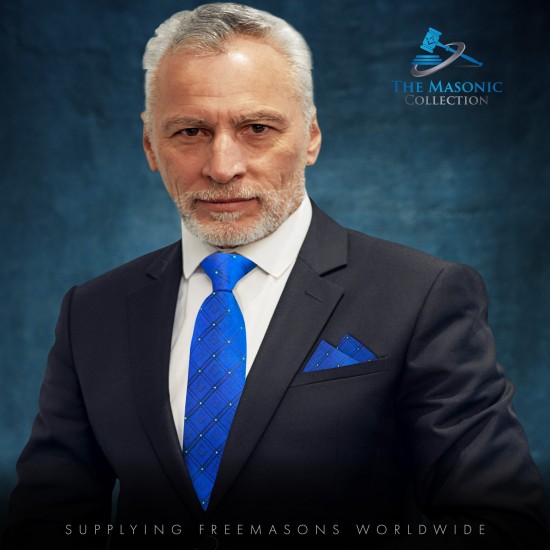 Blue Masonic Tie with G