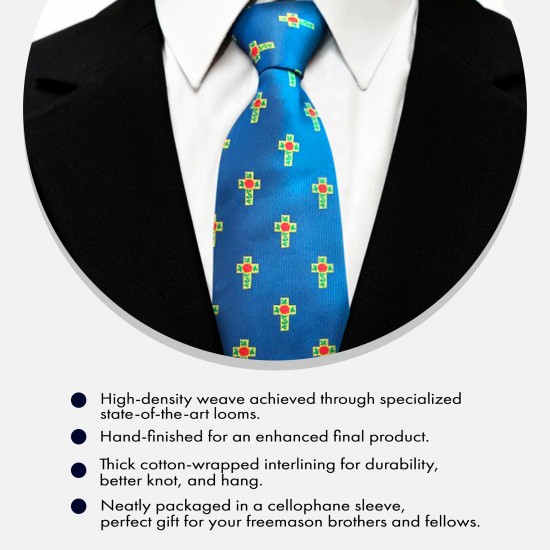 Rose Croix Masonic Tie