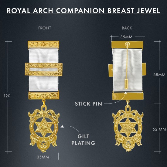 Royal Arch Companions Breast Jewel - Elegant regalia accessory for ceremonies