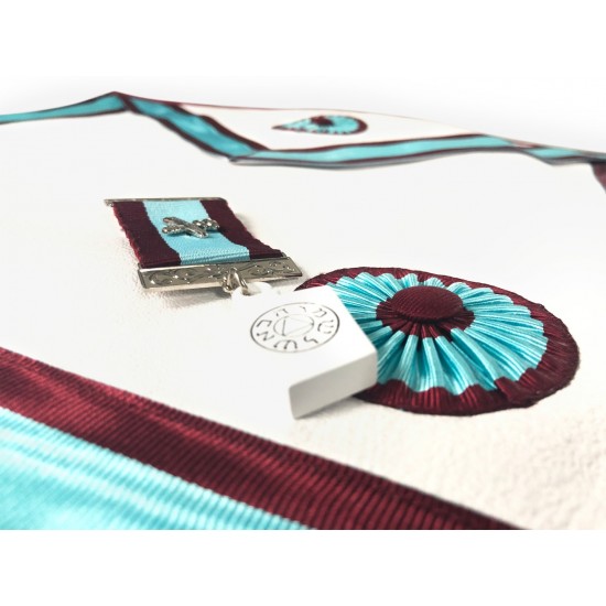 Mark Master Mason MM Apron & Breast Jewel - Traditional regalia for Freemason ceremonies
