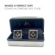 Black Modern Masonic Cufflinks Set