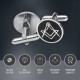 Black & Silver Masonic Cufflinks