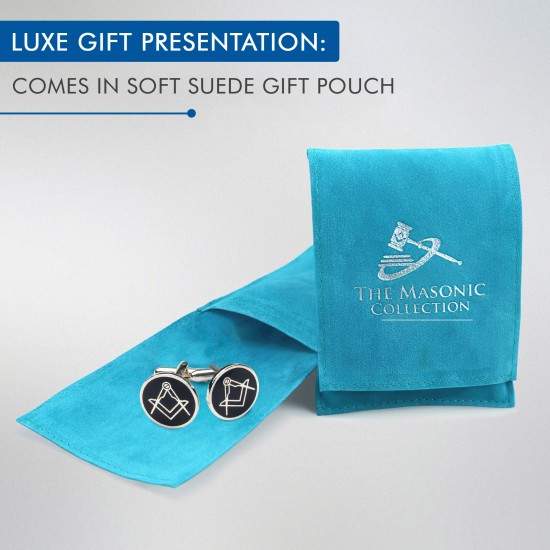 Black & Silver Masonic Cufflinks