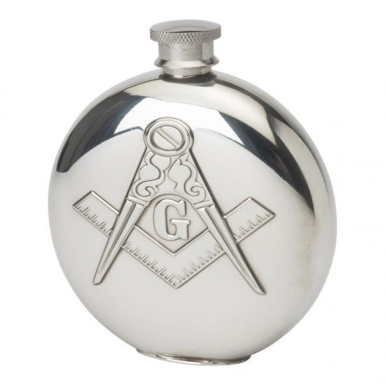 6OZ Round Masonic Flask