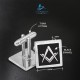 Black Modern Masonic Cufflinks Set