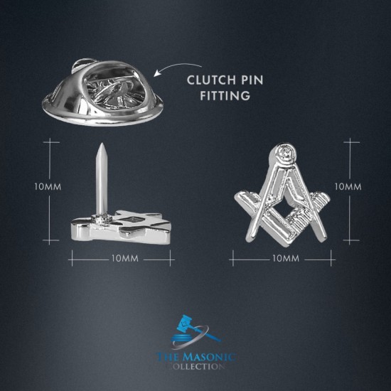 Craft Sq & Compass 925 Solid Silver Masonic Badge