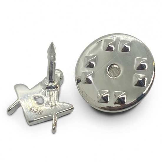 Craft Sq & Compass 925 Solid Silver Masonic Badge
