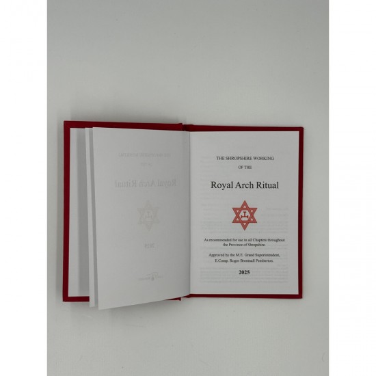 Shropshire Working of the Royal Arch By Lewis Masonic