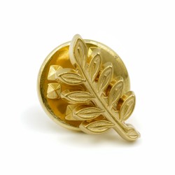 Gilt Metal Acacia Leaf Masonic Lapel Pin 