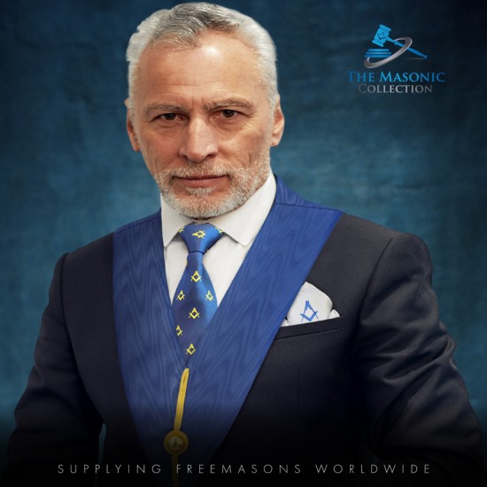 Freemasons White Craft 100% Silk Pocket Square / Handkerchief