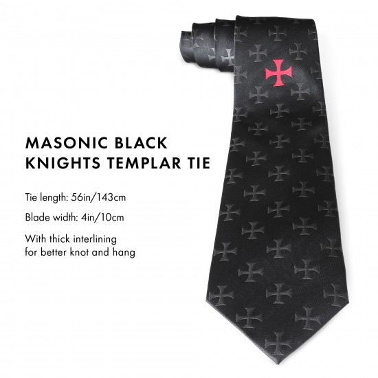 Black Knights Templar KT Tie