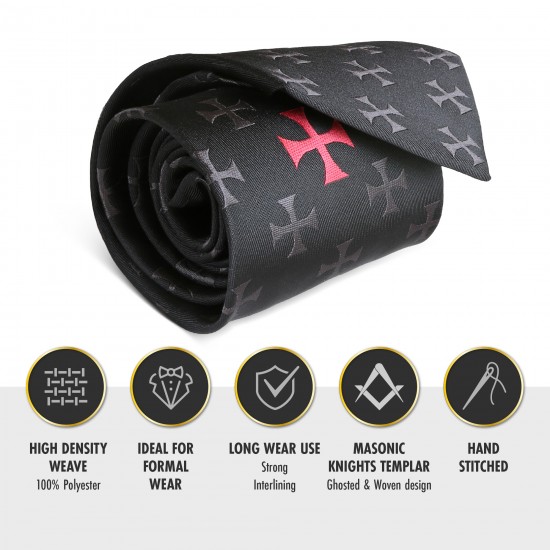 Black Knights Templar KT Tie