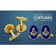 Craft Oval Sq & Compass Cufflinks with G 