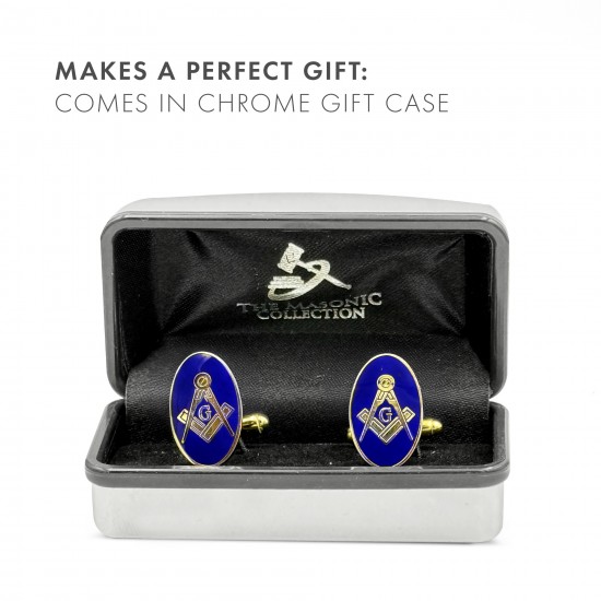 Craft Oval Sq & Compass Cufflinks with G 