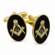 Craft Gold Plated Oval Sq & Compass with G Cufflinks