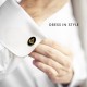 Craft Gold Plated Oval Sq & Compass with G Cufflinks