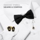 Craft Gold Plated Oval Sq & Compass with G Cufflinks