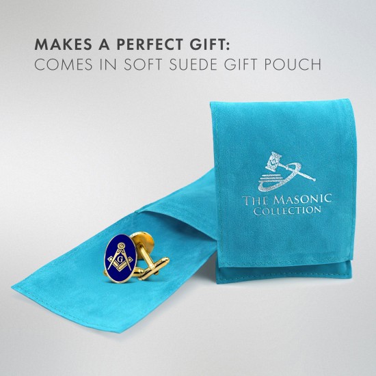 Craft Oval Sq & Compass Cufflinks with G 