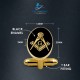 Craft Gold Plated Oval Sq & Compass with G Cufflinks