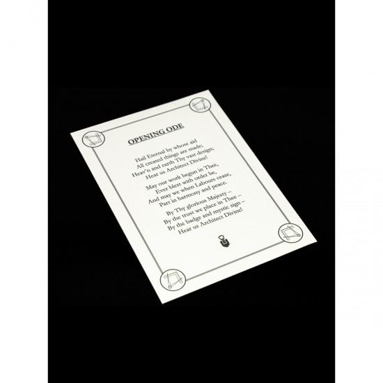 Opening & Closing Ode Card (Craft) Pocket