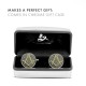 Craft Two Tone Masonic Cufflinks with Sq & Compass