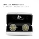 Craft Two Tone Masonic Cufflinks with Sq & Compass
