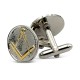Craft Two Tone Masonic Cufflinks with Sq & Compass