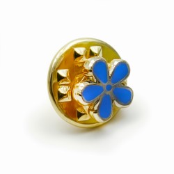 Gilt Metal Forget Me Not Masonic Lapel Pin (or Badge)