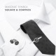 Black Detailed Masonic Cufflink & Tieslide Set