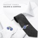 Blue Detailed Masonic Cufflink & Tieslide Set