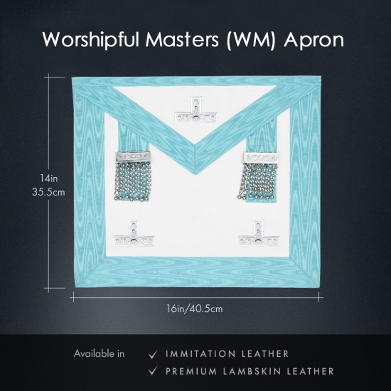 Craft Worshipful Master Masonic Apron - Traditional lodge apron with refined ceremonial finish