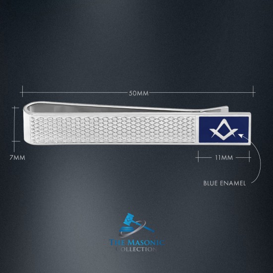 Freemasons Blue & Silver Masonic Tieslide