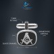Black Masonic Cufflinks with G